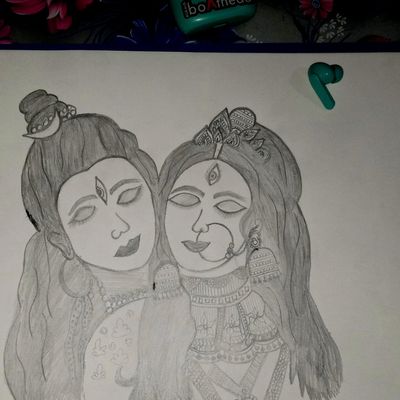 Easy Mahadev Drawing | manonthelam.com