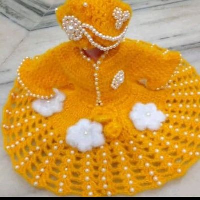 Pineapple Dress, Winter Dress, Woolen Dress for Laddu Gopal ji (Size 5 and  6) with Cap/Pagri | Handmade Woolen Dress - BR Emporium