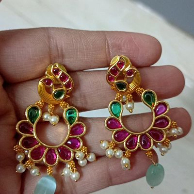 Mini Jhumki Meenakari Pattern 2 Gram Gold Earrings Shop Online ER3627