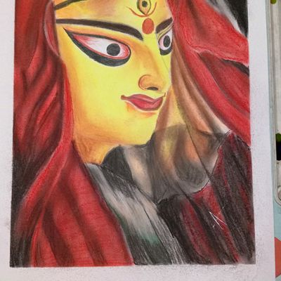 Maa Durga Drawing | Navratri Drawing | Maa Durga Devi Navratri | Goddess  Drawing | Jay Matadi - YouTube