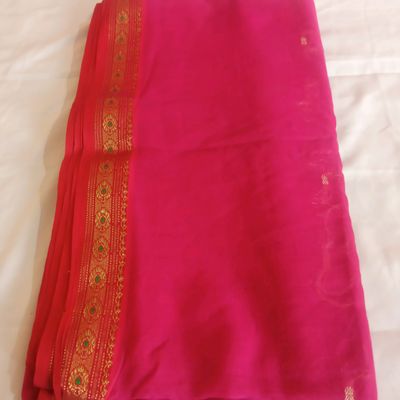 Readymade Red Nauvari Saree – Kalapuri