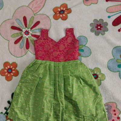 Girls Clothing New Stitched Pattu Frock For Baby Girl Freeup