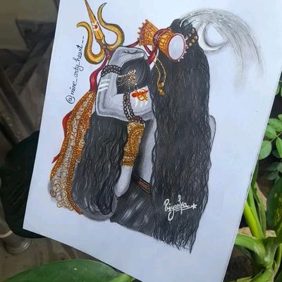 Shivji drawing using Charcoal Powder. Lord Shiva Doodle Art. Drawing by  Ritu #LordShiva #DoodleArt #Shivji #Charcoal #Bholenath #Drawin... |  Instagram