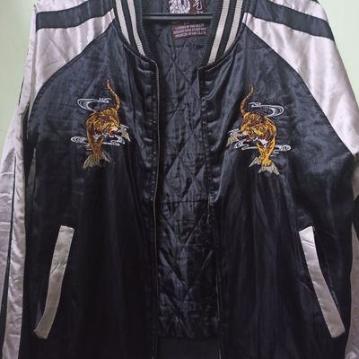 Sukajan Chiba Lotte Marines NPB Japan Satin Embroidery Souvenir Jacket  Baseball | eBay