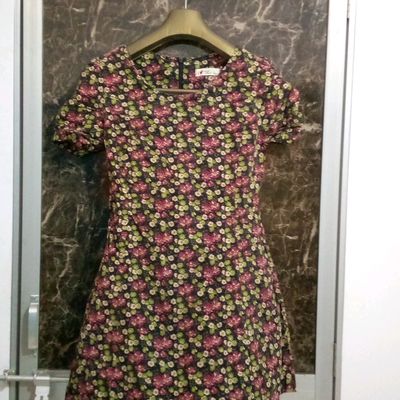Women Flower Floral Printed 100% Viscose Vrap V Neckline One Piece Waist  Ties Midi Dress - AliExpress