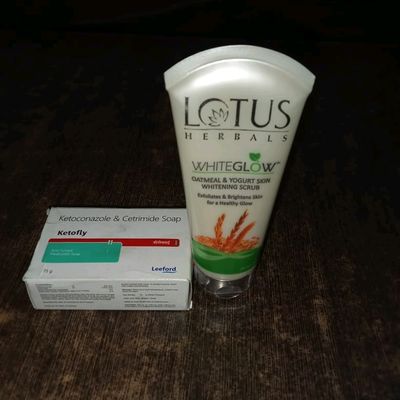 Skincare Kit Best offer Lotus WhiteGlow With Ketofly Soap Free