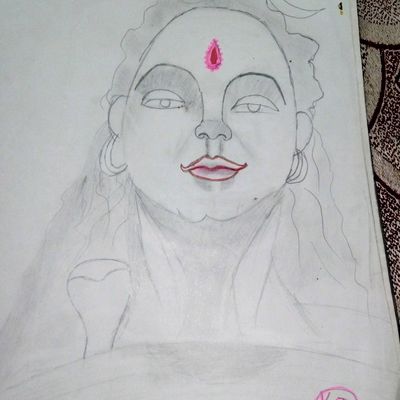 Sketch of Shiva | Art drawings sketches simple, Shiva sketch, Shiva art