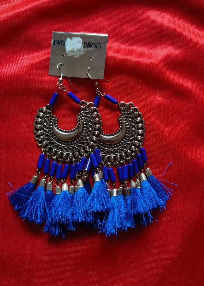 Chand Baliyan #earring With Silk Thread Tussle