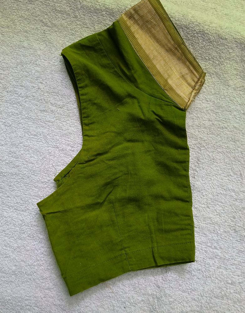 Sap Green Stitched Blouse