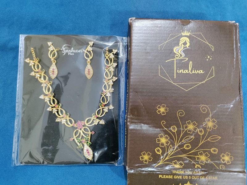 Brass Gold Plated Jewellery Set