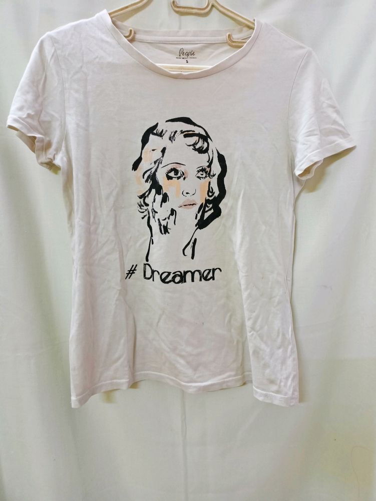 Casual White Tshirt | 32 Inch