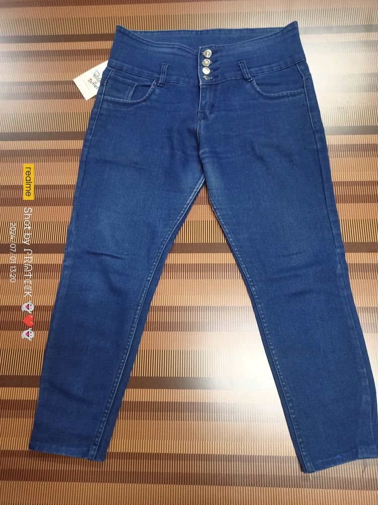 (N-16) 34 Size Slim Fit Denim Jeans