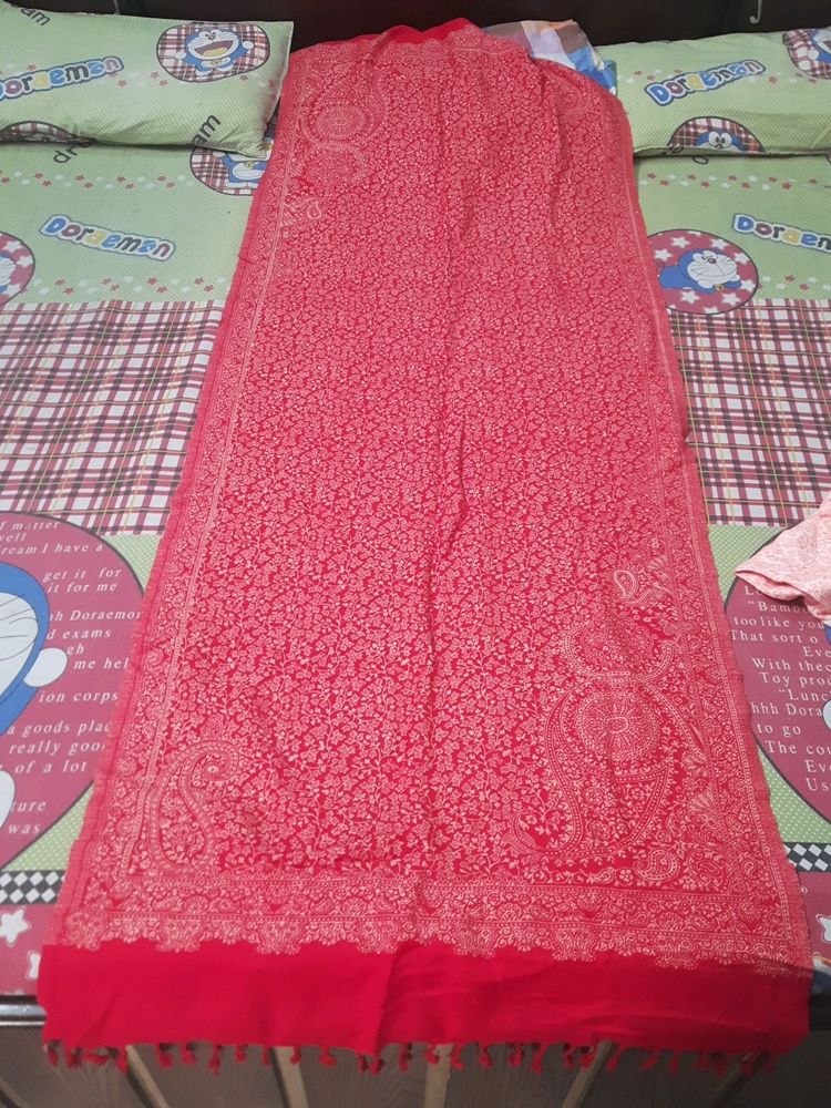 Beautiful Red Woolen Shawl