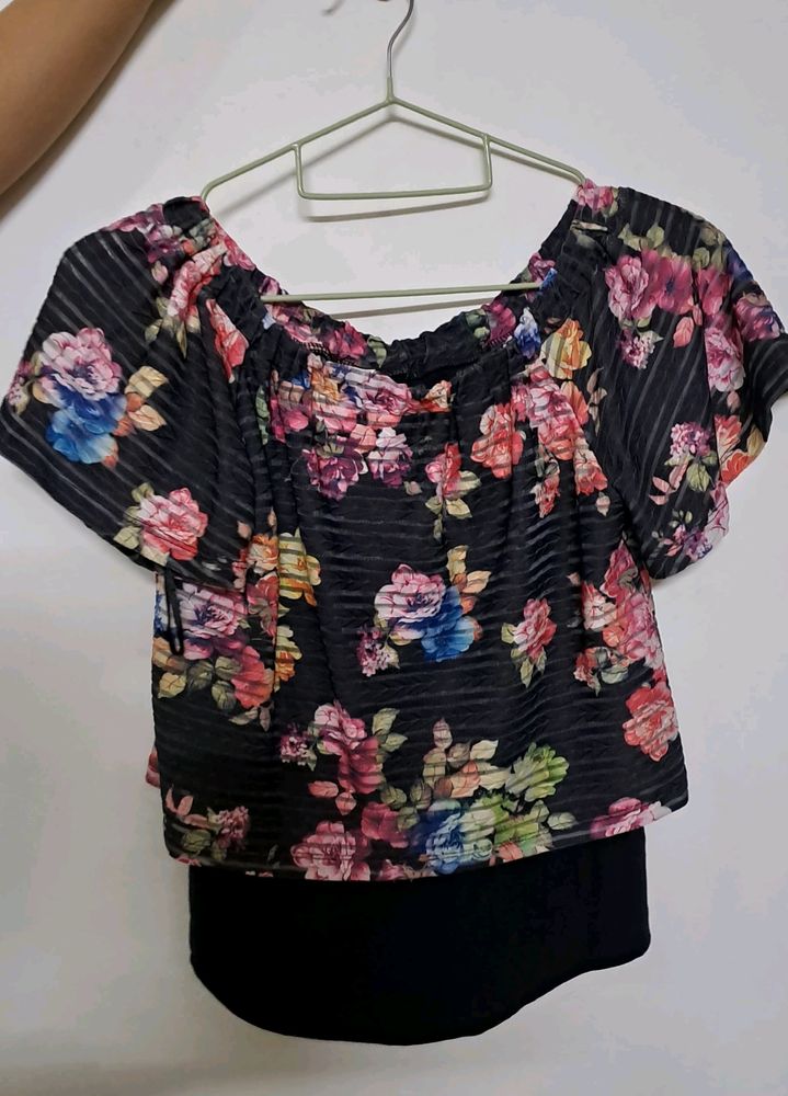 Floral multicolored Crop Top