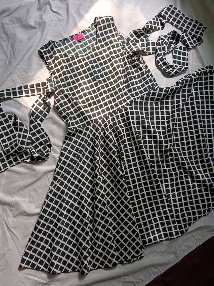 Black And White Checked Dress