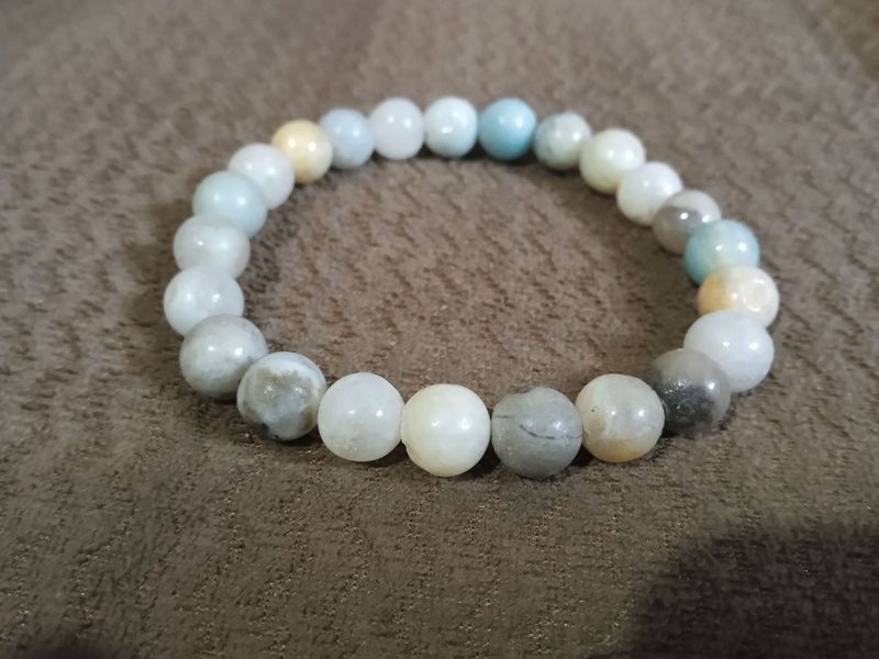 Energized pure amazonite crystal bracelet