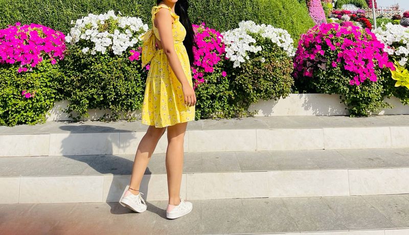 Yellow Floral One Piece