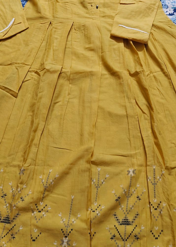 GLOBAL DESI KURTI YELLOW