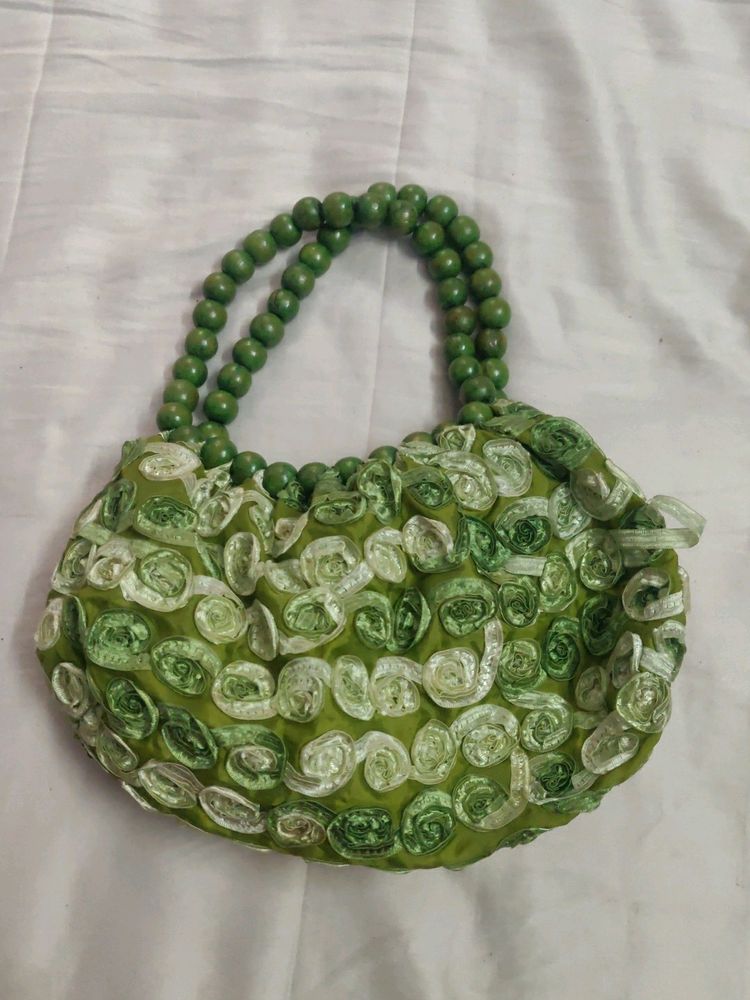 New Not Much Used Cute Green Hand Bag