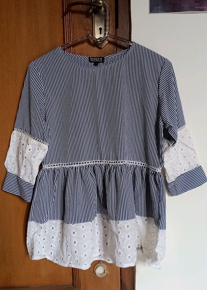 Striped Empire Blouse Cute Pattern