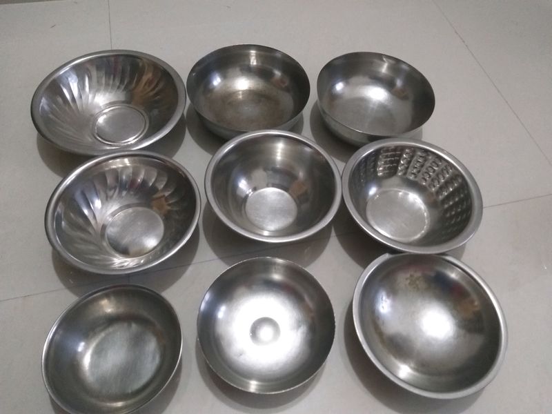 bowl set combo steel, vatka