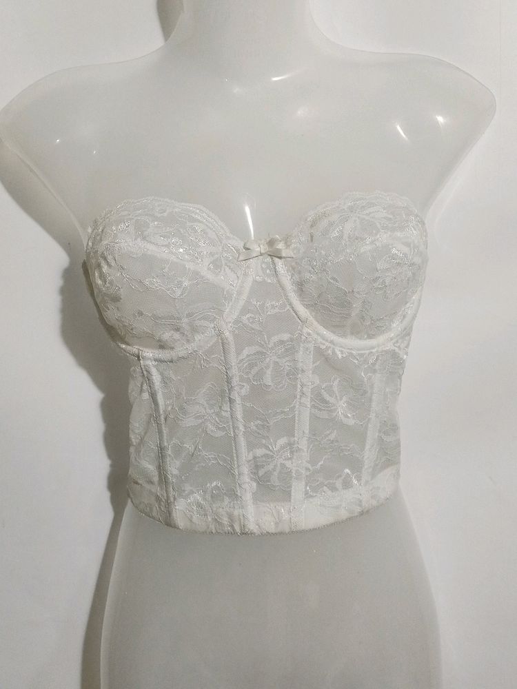 BEAUTIFUL WHITE NET PRINCESS CORSET