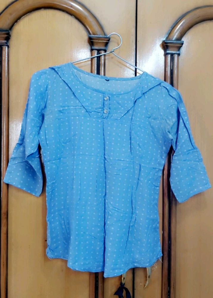 Blue Top For Party Or Casual Wear