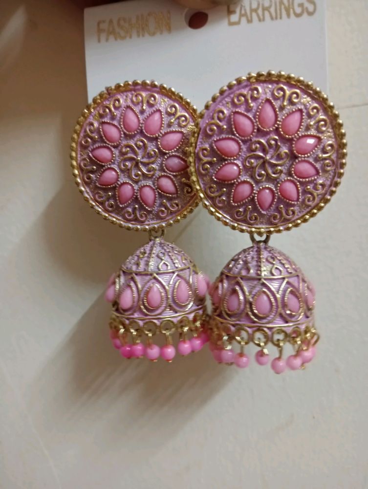 Pink 💕 Jhumka