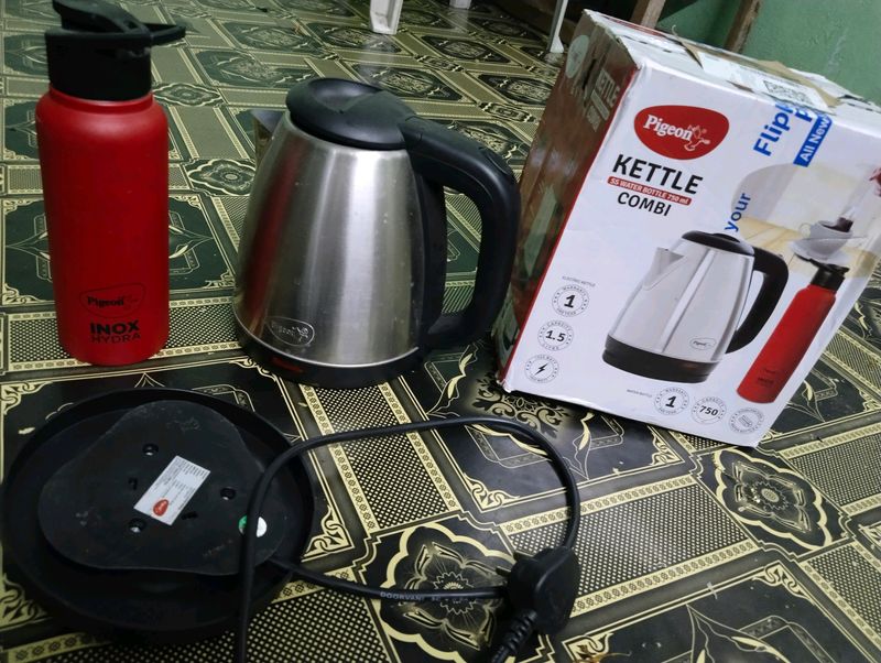 Electric Kettle With Steel Water Bottle