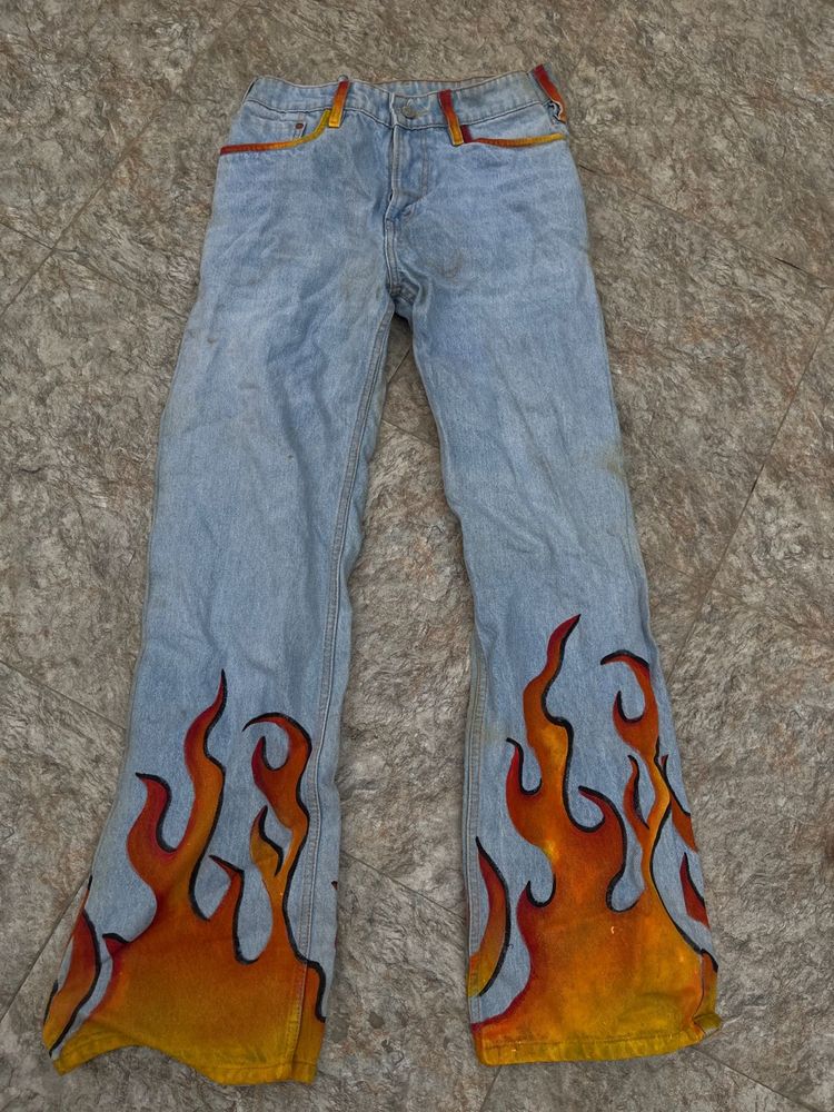 Handpainted Denim Jeans