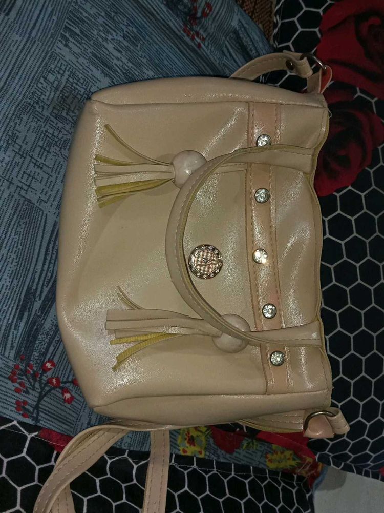 Sling Bag Nude Cream Colour