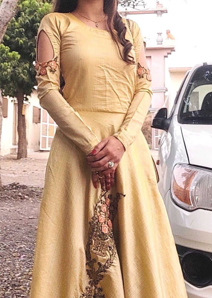 Mustard Yellow Ethnic Gown