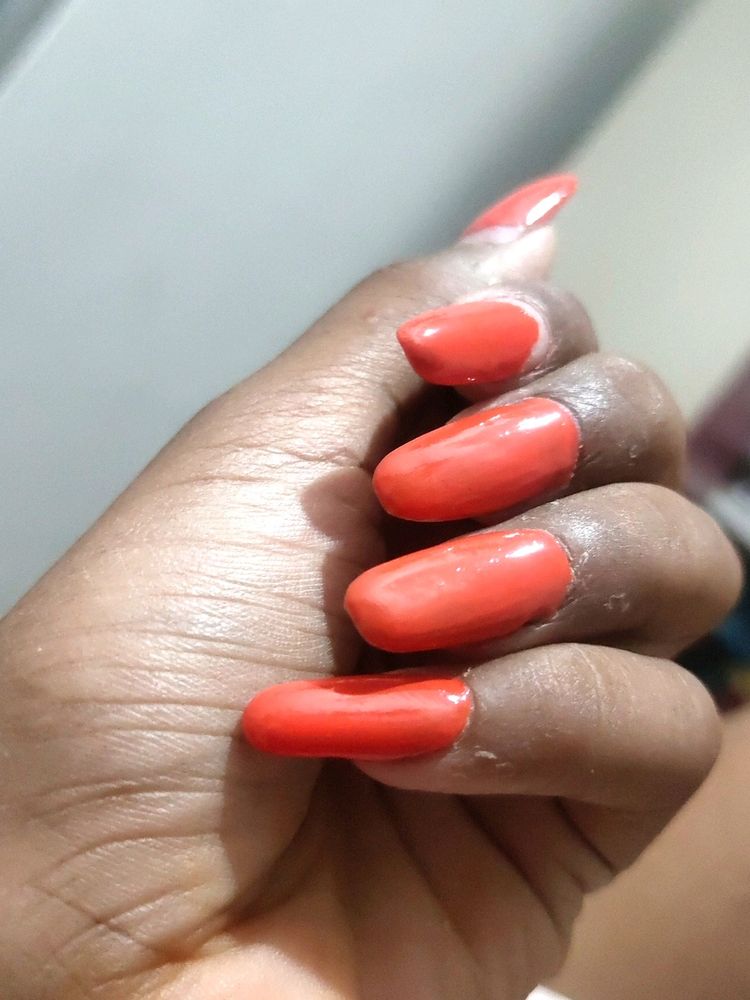 NaiL Extension Outflow itne organeesation 🍊🧡🧡🧡