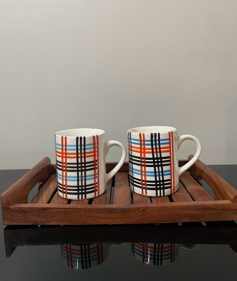 2 CERAMIC MUGS - New