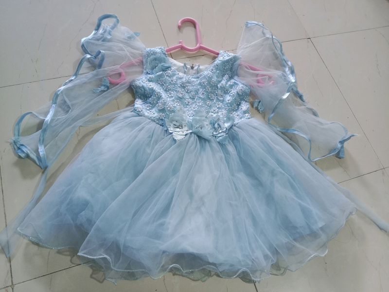 Baby girl frock soft netted....