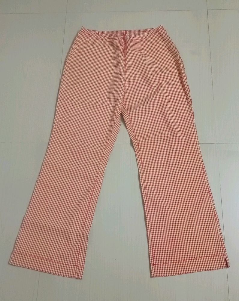 Cotton Checked Pant