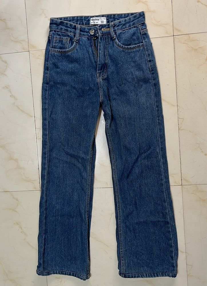 Women Blue Straight Fit High-Rise Jeans