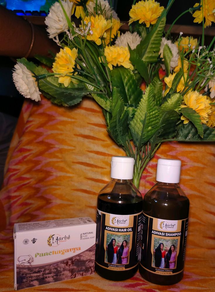 Adivasi Hair Oil & Shampoo Combo + Free Soap