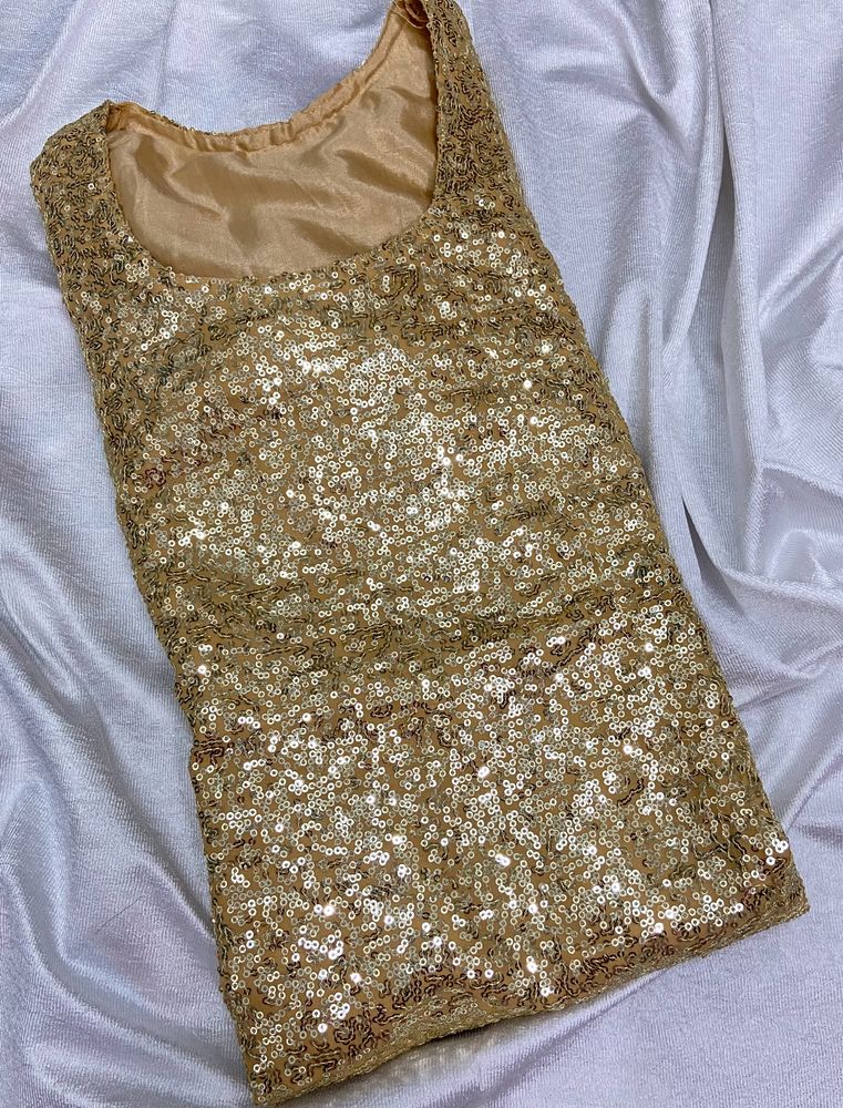 Golden shimmer kurti