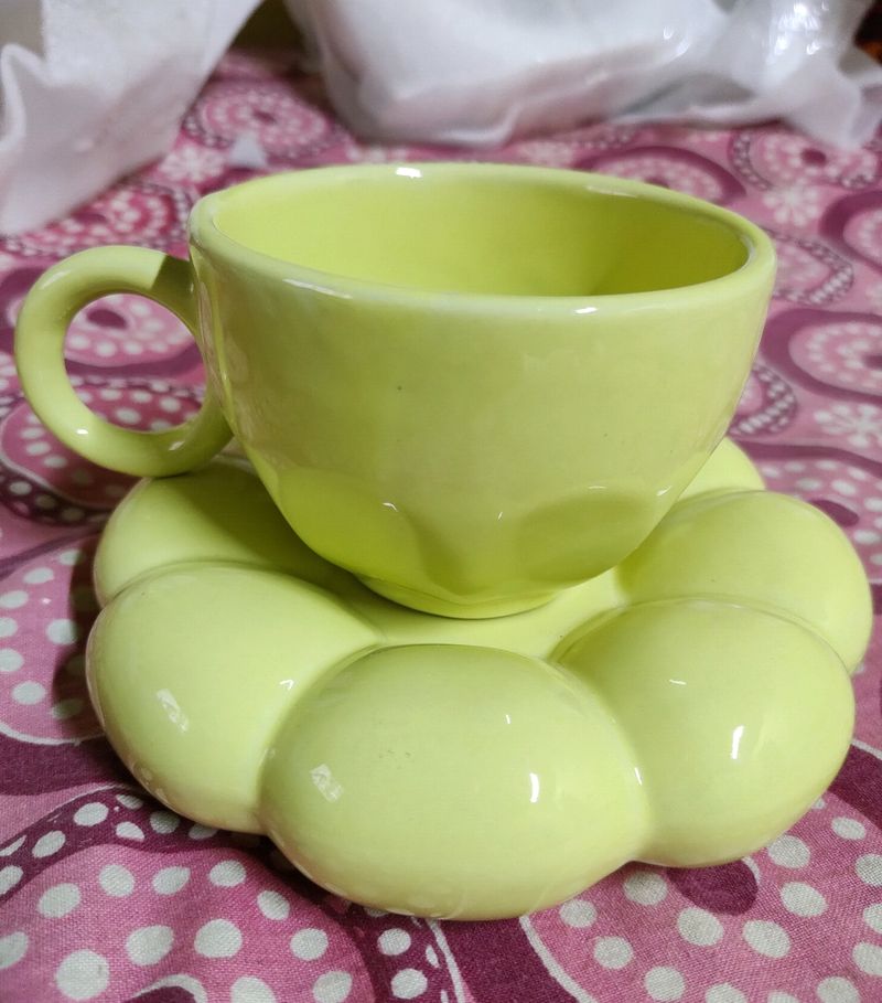 New Sunflower Ceramic Cup And Saucer Set