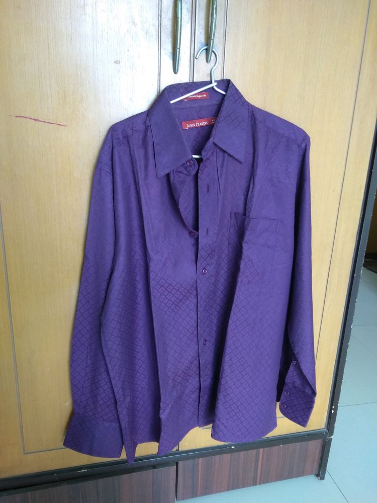 Purple Colour Party Shirt In Very Good Condition