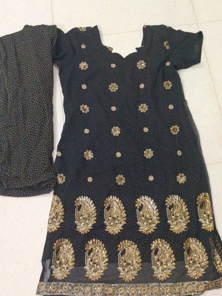 Beautiful Black Dress With Shalwar