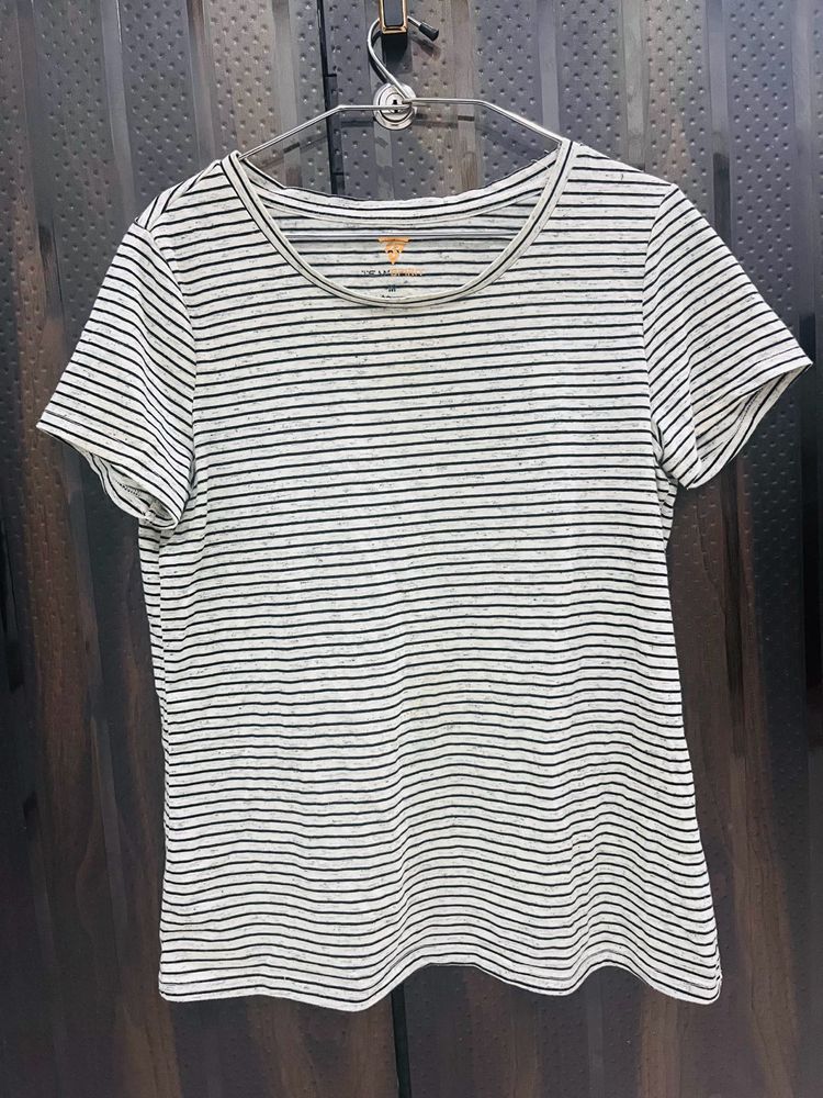 White & Black Strips Tshirt