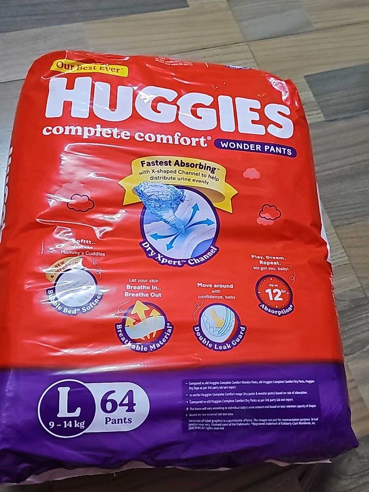 New Huggies Dry Pants Size L