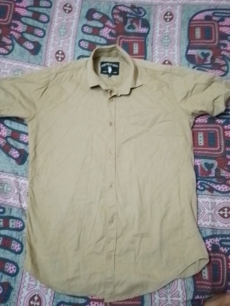 Light Chocolate Colour Half Sleeve Shirt