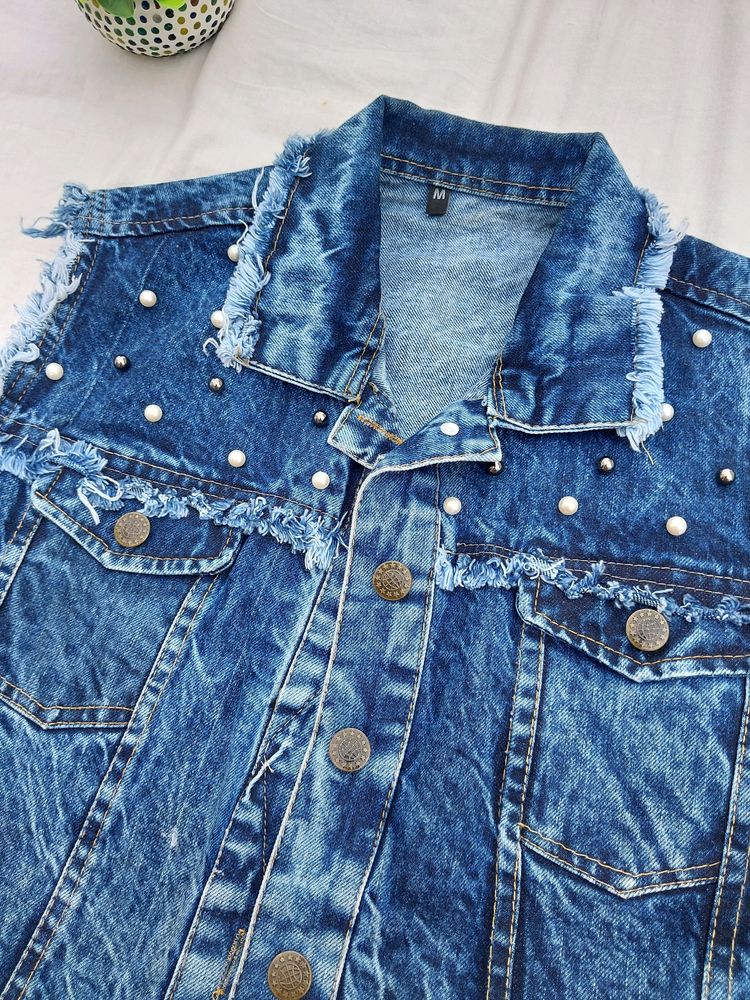 Sleeveless Denim Jacket