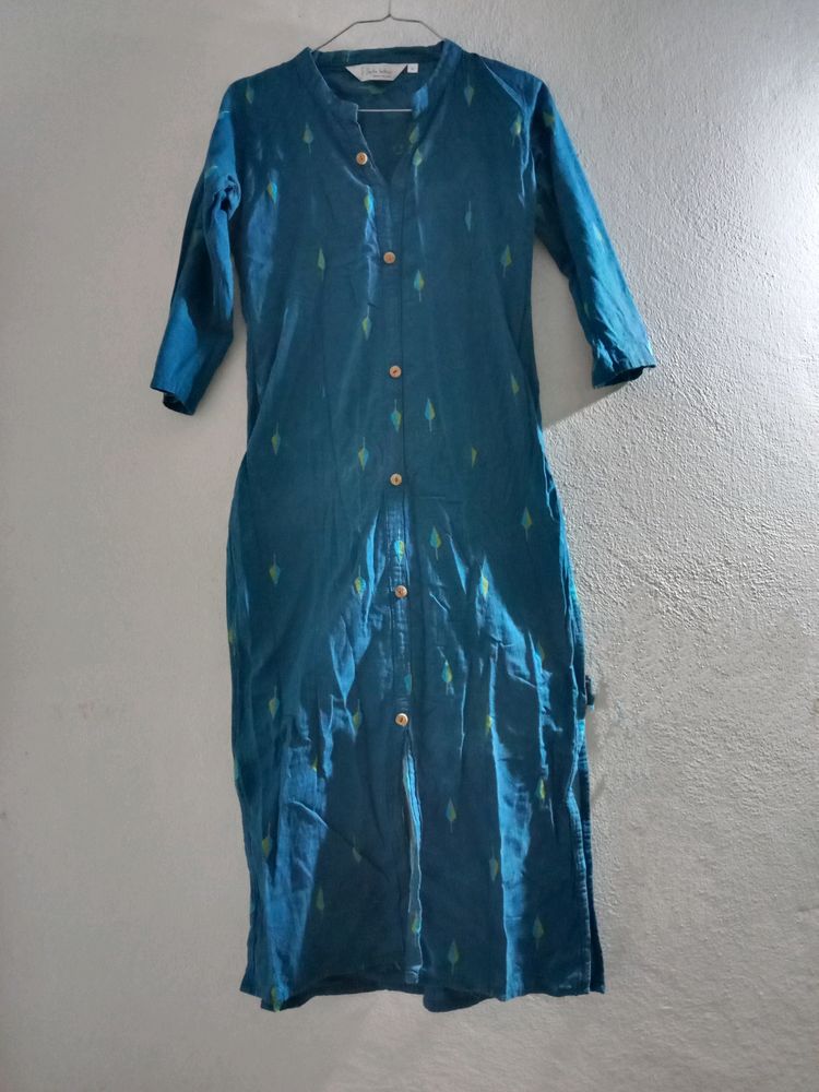 Blue Colour Cotton Dress