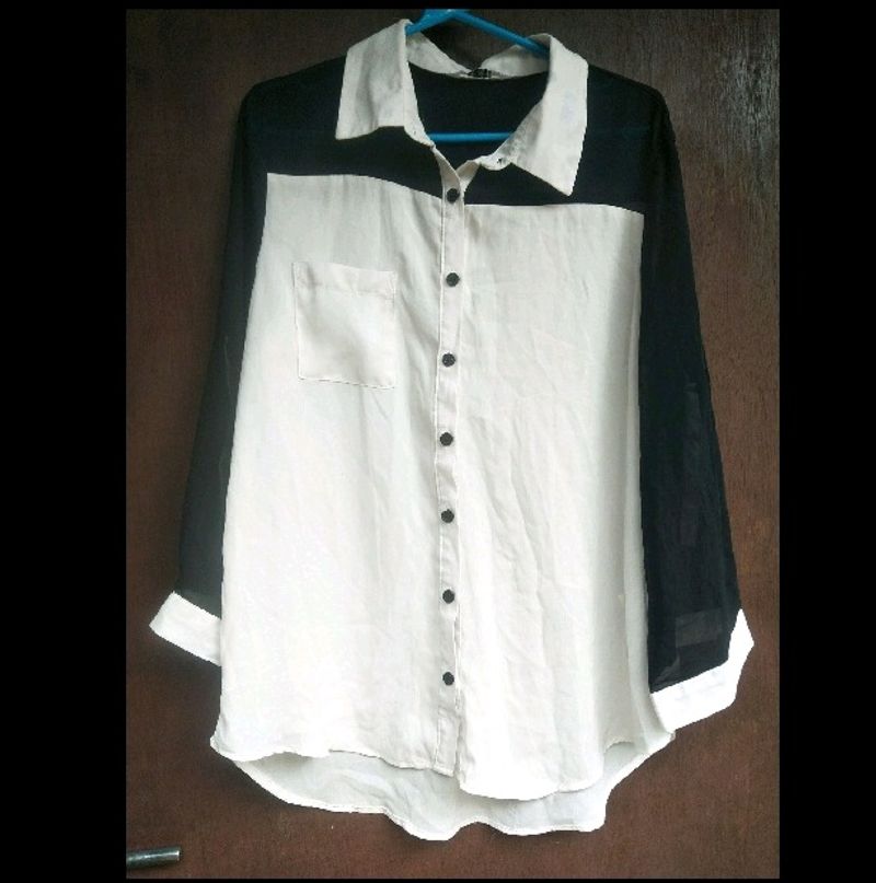 White Collar Korean Shirt