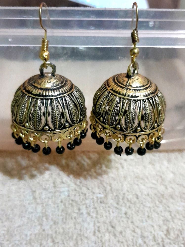 Stunning New Jhumka With Complete Beads