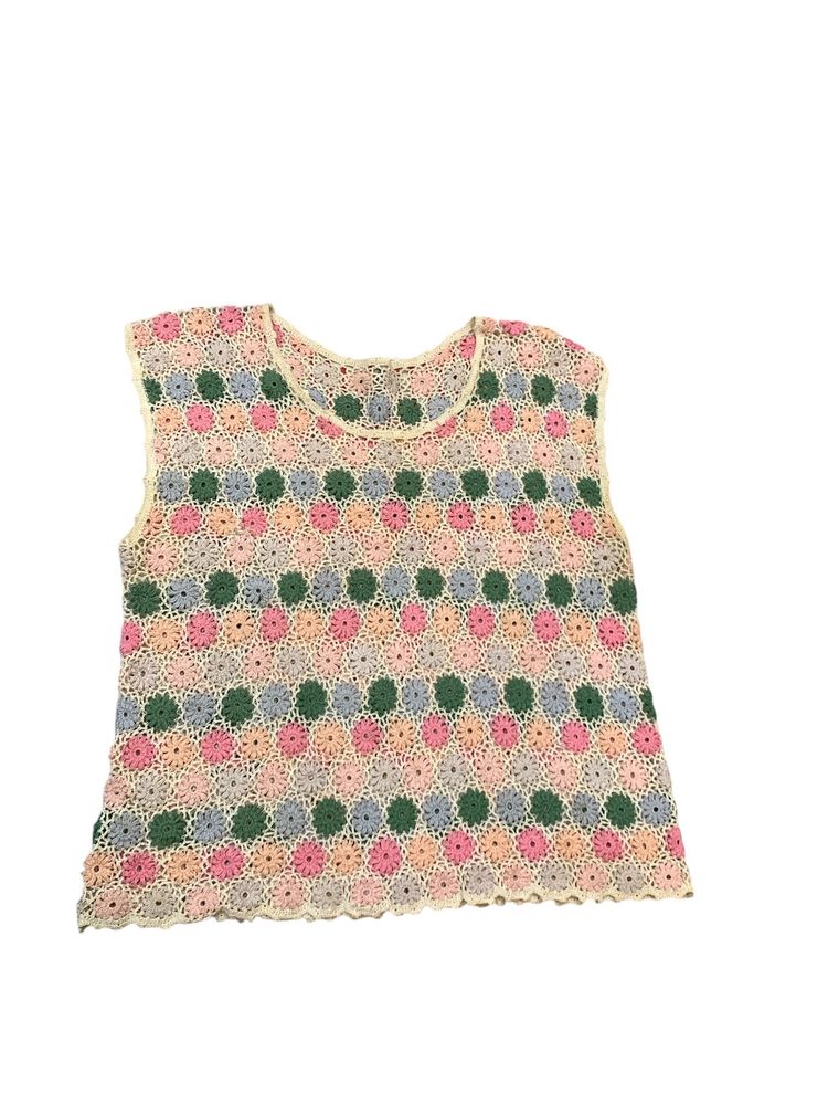 Crochet Multipul Colour Top For Sale